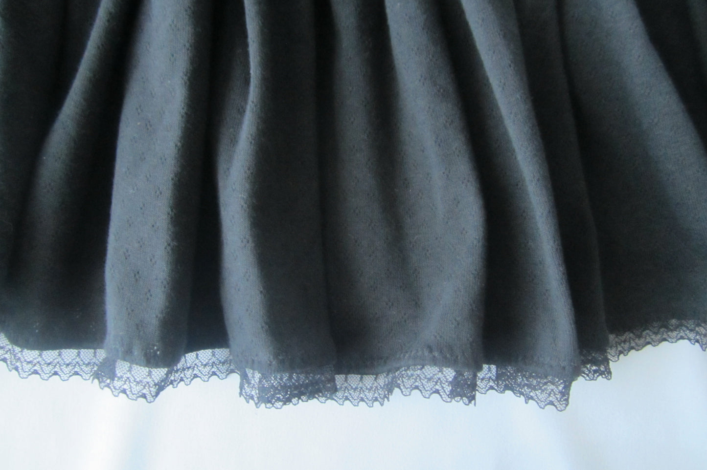 cotton lace gather skirt