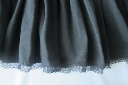 cotton lace gather skirt