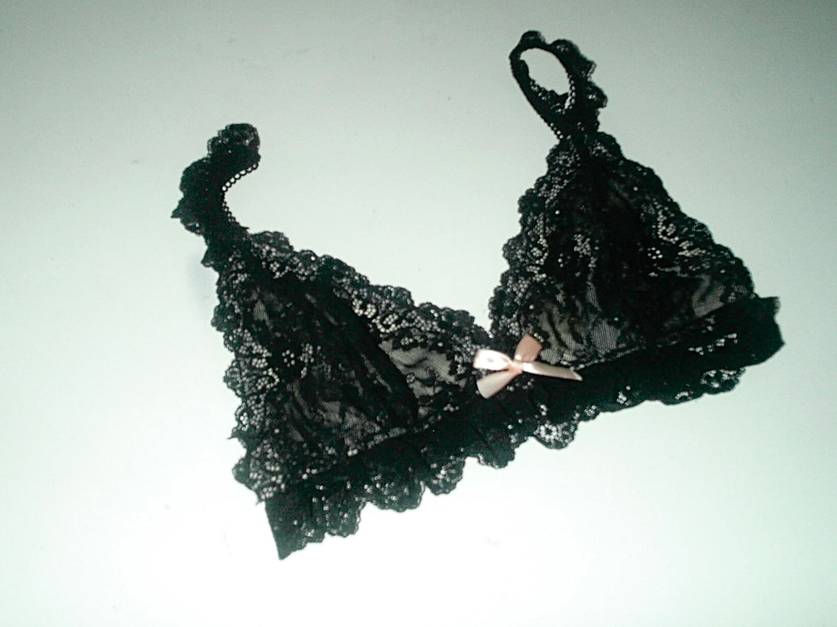 Ribbon doll triangle bra