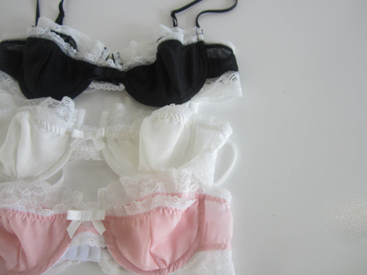 lace layered silkcotton wirebra