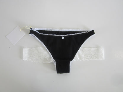 rib lace shorts