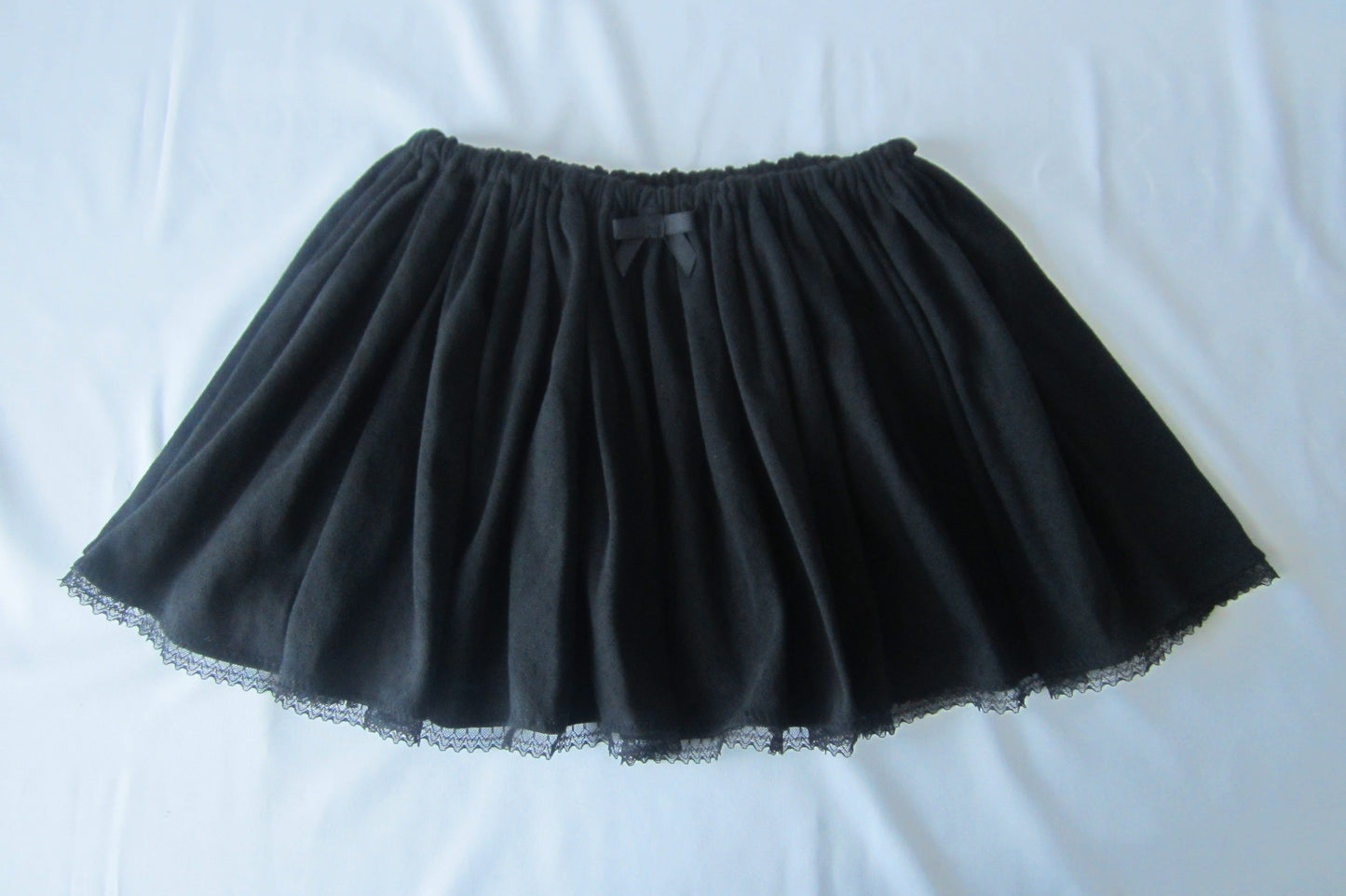 cotton lace gather skirt