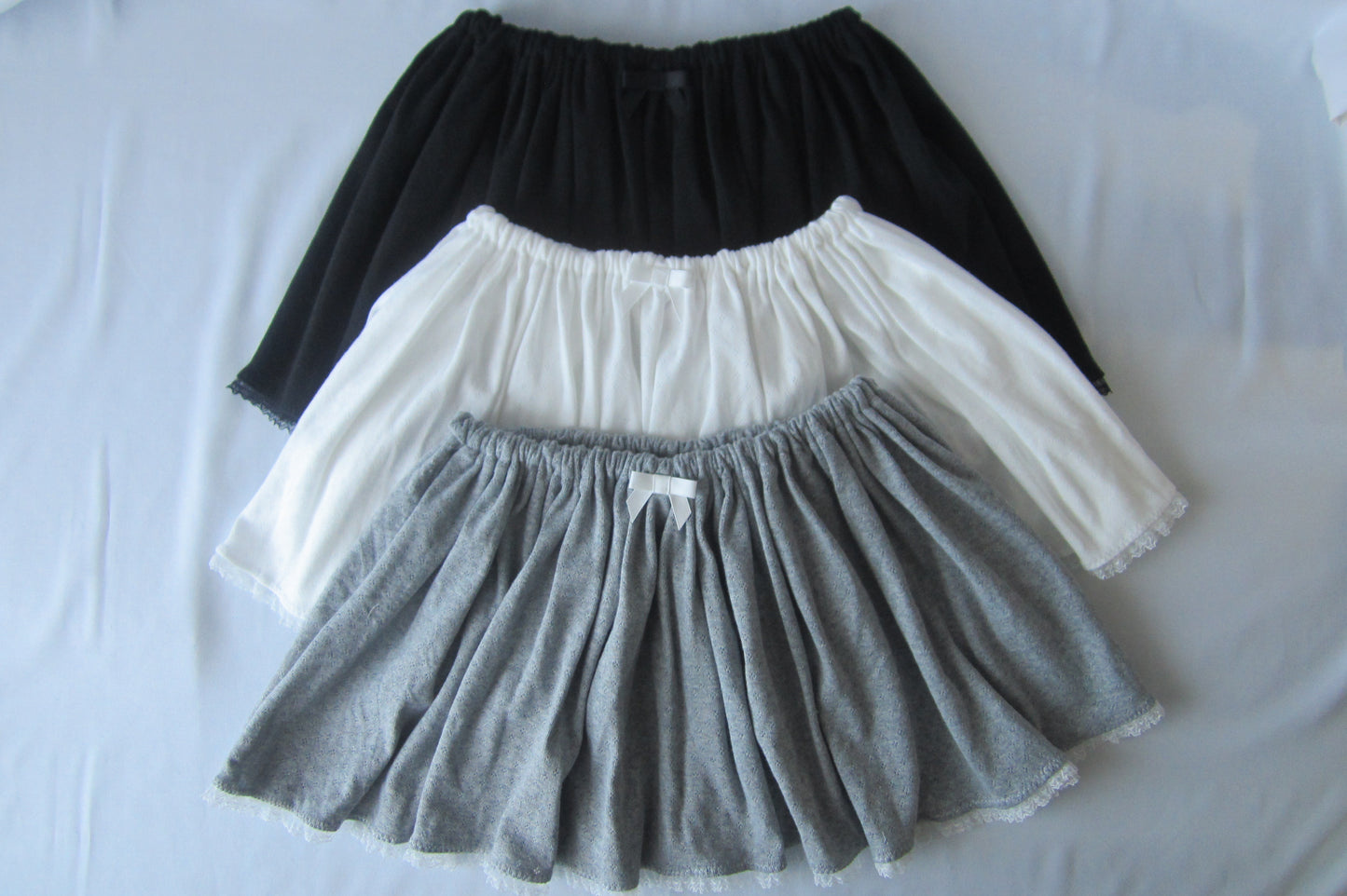 cotton lace gather skirt