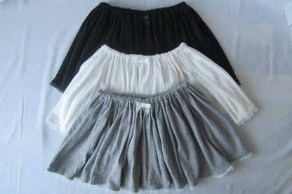 cotton lace gather skirt