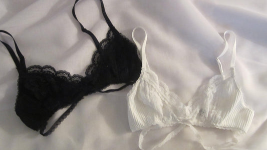 rib lace bra