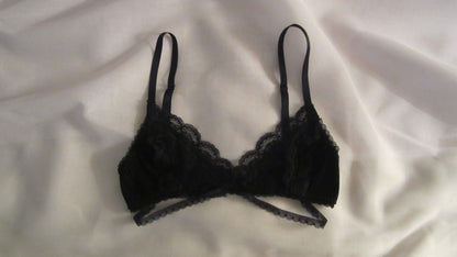 rib lace bra