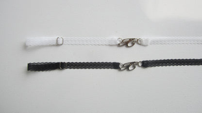 IC logo charm lace choker